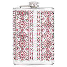Traditional Motif, Romanian Traditional Motif  T-S Hip Flask