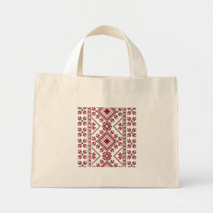 Traditional Motif, Romanian Traditional Motif T-S Mini Tote Bag