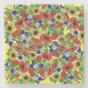 Traditional Motif, Romanian Traditional Motif T-S Stone Coaster