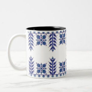 Traditional Motif, Romanian Traditional Motif T-S Two-Tone Coffee Mug