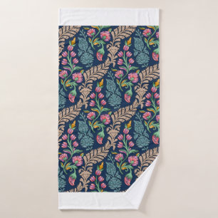 Traditional Mughal Allover Designart,pattern,flora Bath Towel
