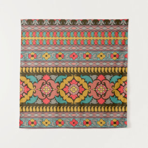 Traditional Mughal Border Designart,ethnic,fabric, Tapestry