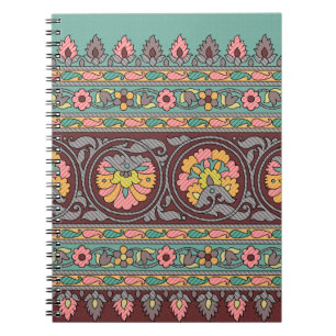 Traditional Mughal Border Designart,pattern,geomet Notebook