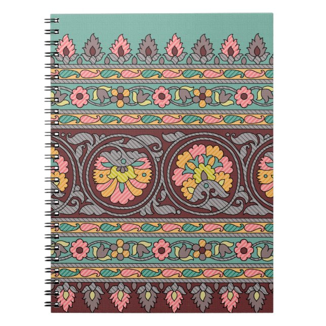 Traditional Mughal Border Designart,pattern,geomet Notebook (Front)