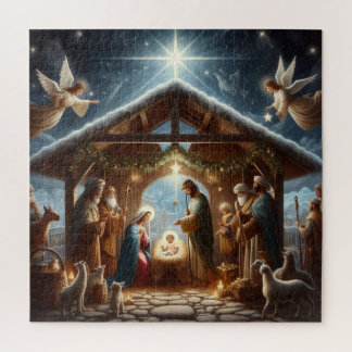 Traditional Nativity Scene Jigsaw Puzzle