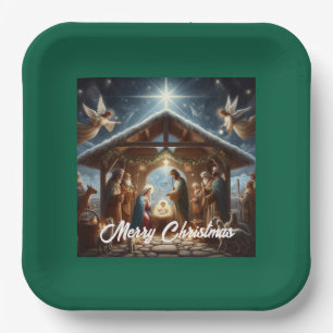 Traditional Nativity Scene Paper Plate