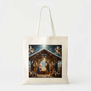 Traditional Nativity Scene Tote Bag