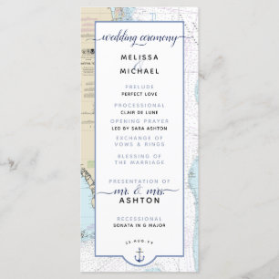 Traditional #Nautical South #Florida #Wedding Program