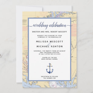 Traditional #Nautical Wedding MIKE / Annapolis Invitation