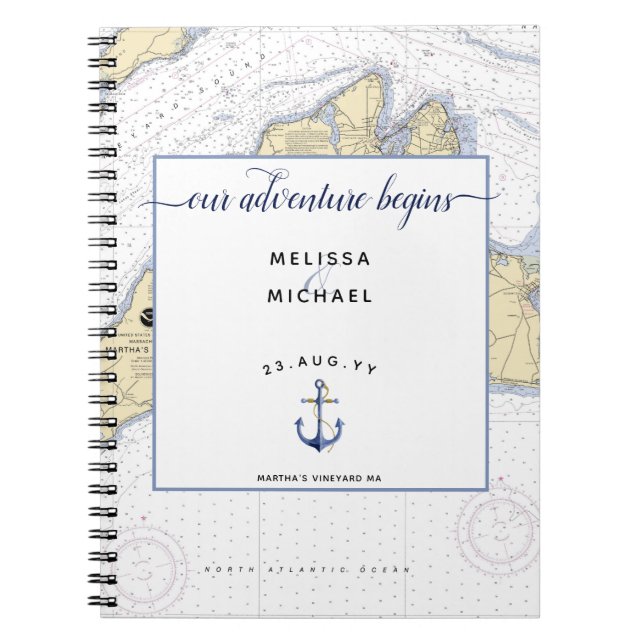 Traditional Nautical Wedding Planning + Organising Notebook (Front)