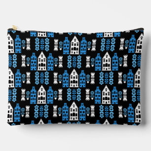 Traditional Netherlands Folk Art Print Accessory Pouch