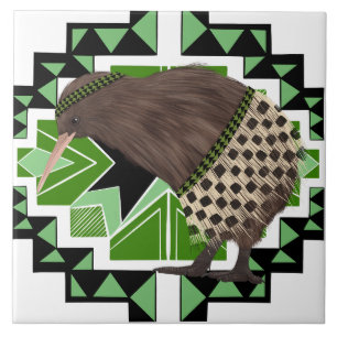 Traditional New Zealand National Bird- Kiwi Bird Ceramic Tile