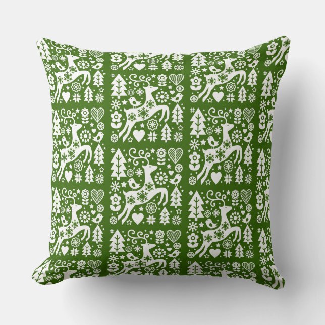Traditional Nordic Christmas Decor Cushion (Front)