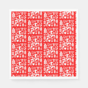 Traditional Nordic Christmas Decor Napkin