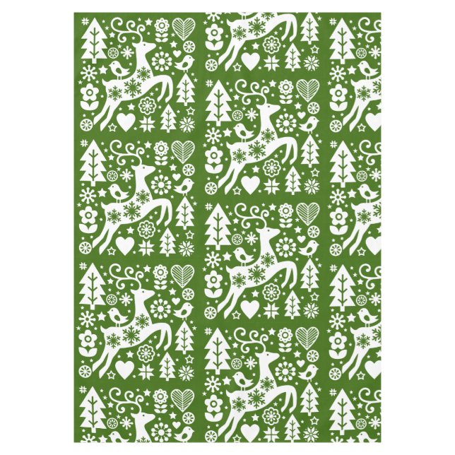 Traditional Nordic Christmas Decor Tablecloth (Front)