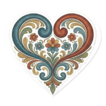 Traditional Norwegian Rosemaling Stickers