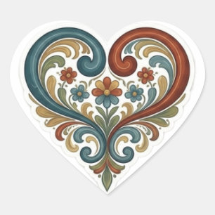 Traditional Norwegian Rosemaling Stickers