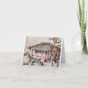 Traditional Okinawan Home (Japan) Card