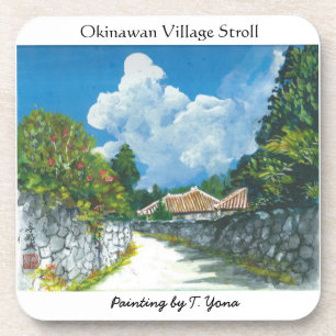 Traditional Okinawan Village Painting Coaster