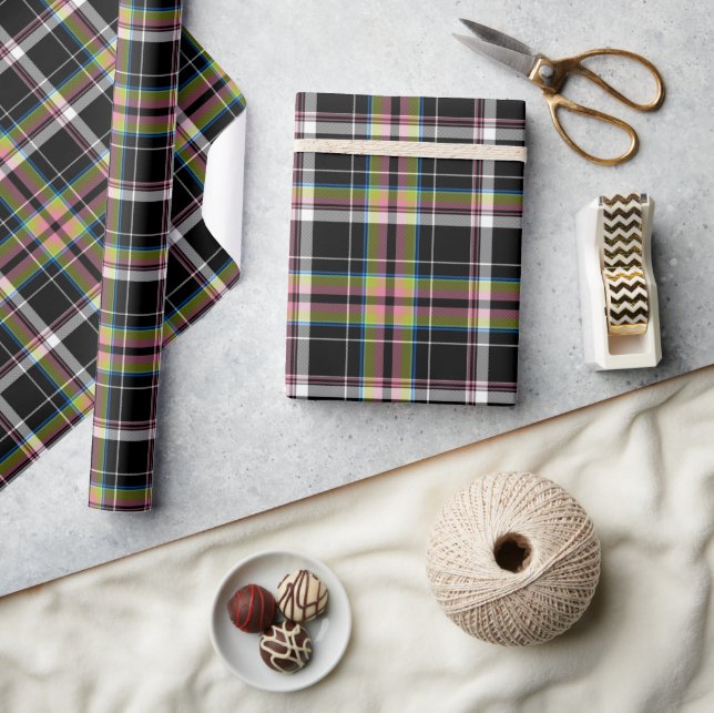 Traditional Olive Green Tartan Pattern Custom Gift Wrapping Paper (Crafts)