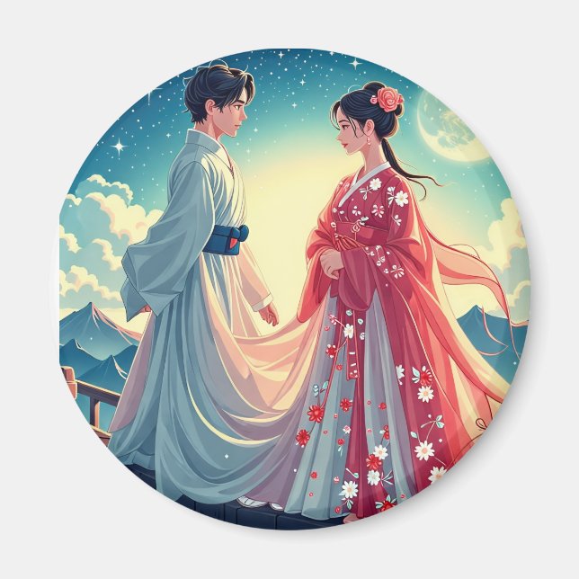 Traditional Oriental Costume Magnet (Front)