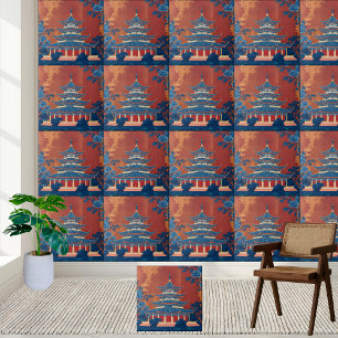 Traditional Oriental Pagoda Tile