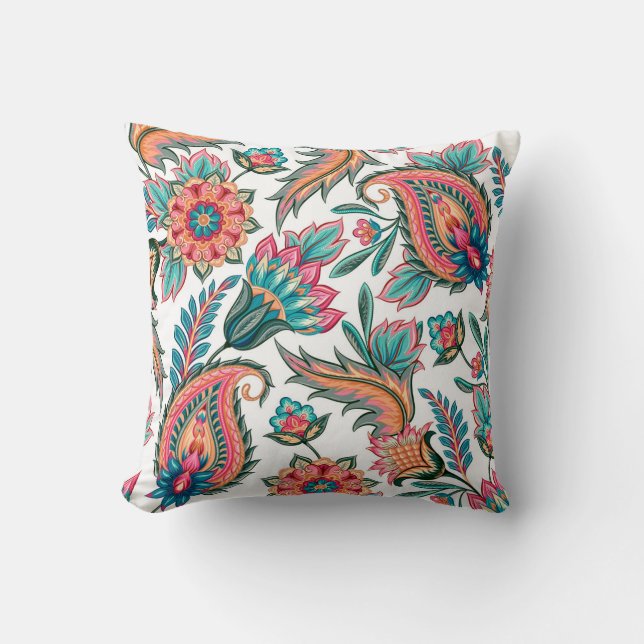 Traditional oriental seamless paisley pattern. Vin Cushion (Front)