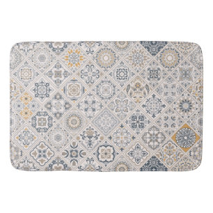 Traditional ornament Portuguese and Spanish Boho  Bath Mat