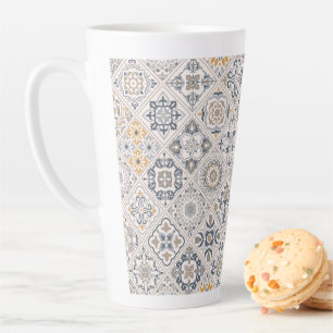 Traditional ornament Portuguese and Spanish Boho Latte Mug