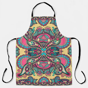 Traditional ornamental floral paisley bandanna. Yo Apron