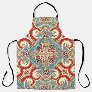 Traditional ornamental floral paisley bandanna. Yo Apron