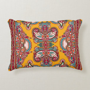 Traditional ornamental floral paisley bandanna. Yo Decorative Cushion