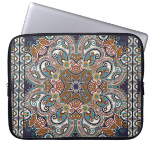 Traditional ornamental floral paisley bandanna. Yo Laptop Sleeve