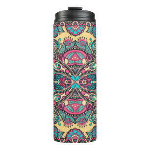 Traditional ornamental floral paisley bandanna. Yo Thermal Tumbler