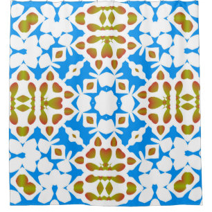 Traditional ornate mexican talavera. Universal des Shower Curtain