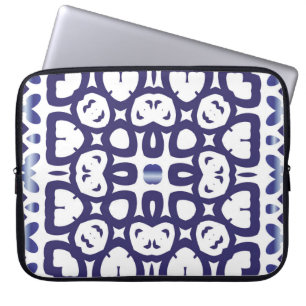 Traditional ornate portuguese azulejo. Vintage sea Laptop Sleeve