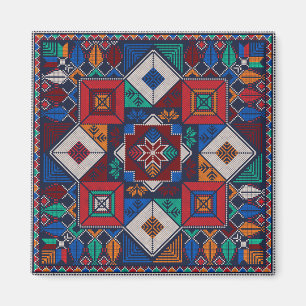Traditional Palestine Embroidery tatreez  colourfu Magnet