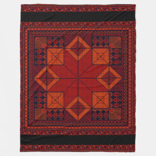 traditional Palestine Embroidery tatreez Pattern Fleece Blanket