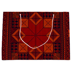 Traditional Palestine Embroidery tatreez Pattern   Large Gift Bag
