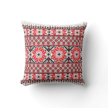 Traditional Palestinian Embroidery Art Pattern Red