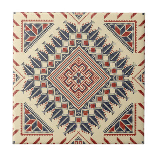 Traditional Palestinian embroidery Ceramic Tile