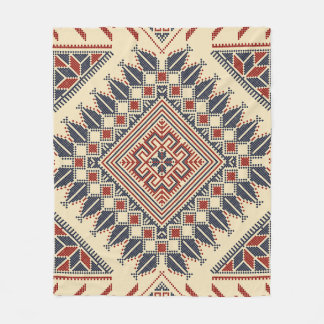 Traditional Palestinian embroidery Fleece Blanket