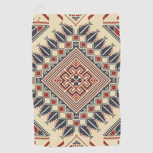 Traditional Palestinian embroidery Golf Towel