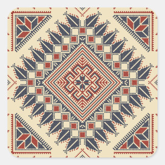 Traditional Palestinian embroidery Square Sticker