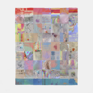 Traditional Patchwork Geometric Home Decor Fleece Blanket