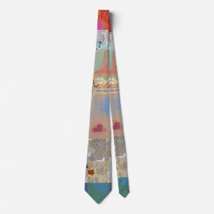 Traditional Patchwork Geometric Pattern Tie