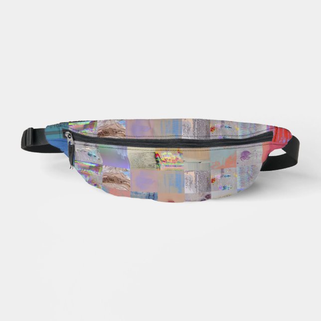 Traditional Patchwork Geometric Waist Bag (Front)