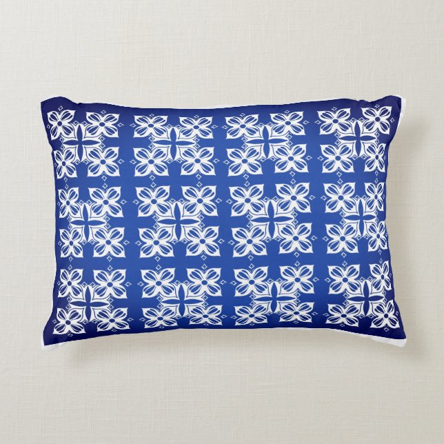 Traditional Pattern Accented  Cotton Pillow (Front)