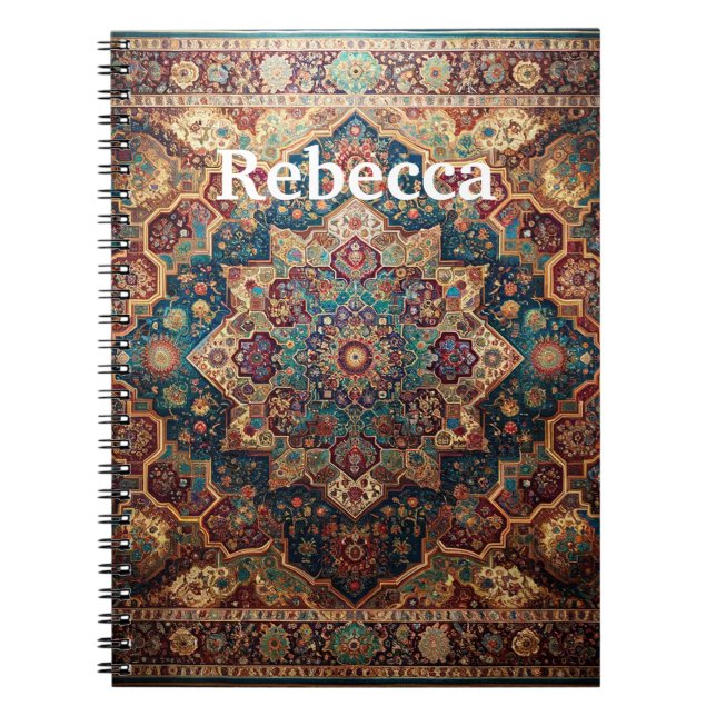 Traditional Persian Rug with your name Notebook (Front)
