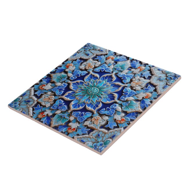Traditional Persian Traditional Ornamental Art 3 Ceramic Tile (Side)